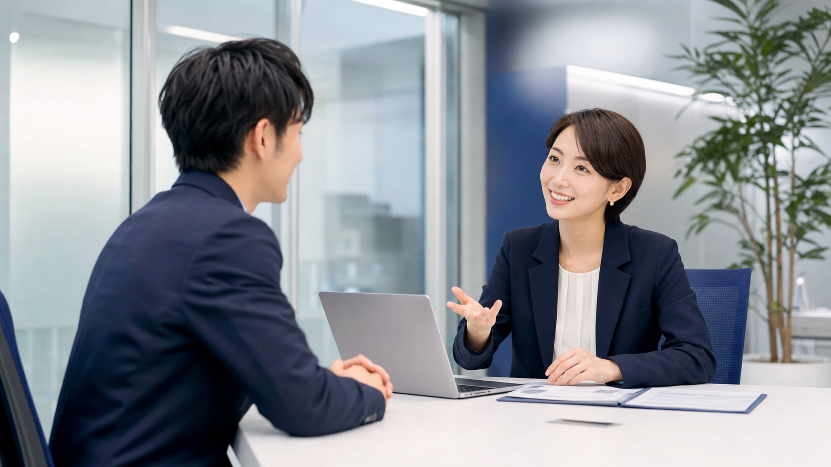 キャリア相談をしている場面